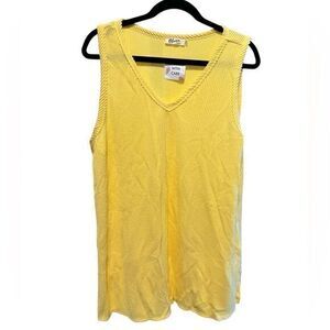 NWT - Blumin Woman’s Plus Size Yellow Ribbed Stretchy Tank - Size 3XL